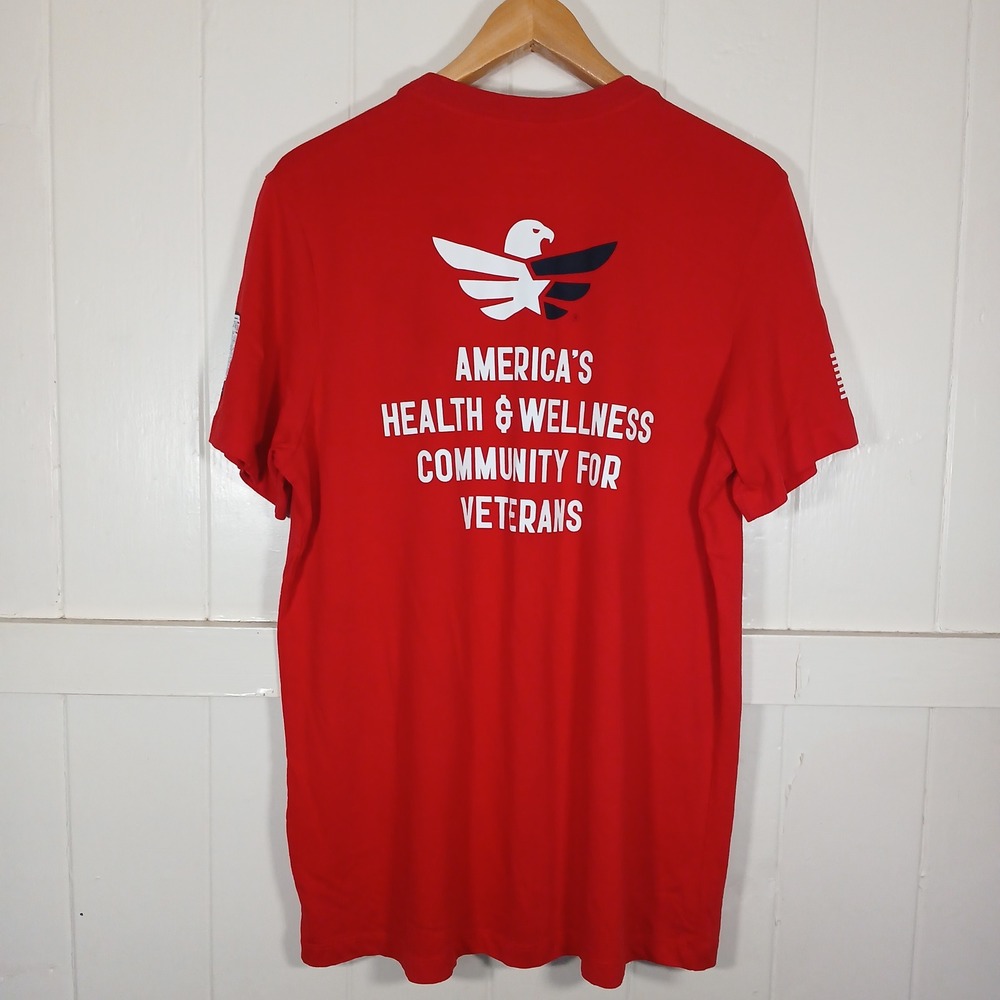 Nike Team RWB T-Shirt Mens Large Red Dri-FIT Veteran Support BV1919-657 - Picture 3 of 9